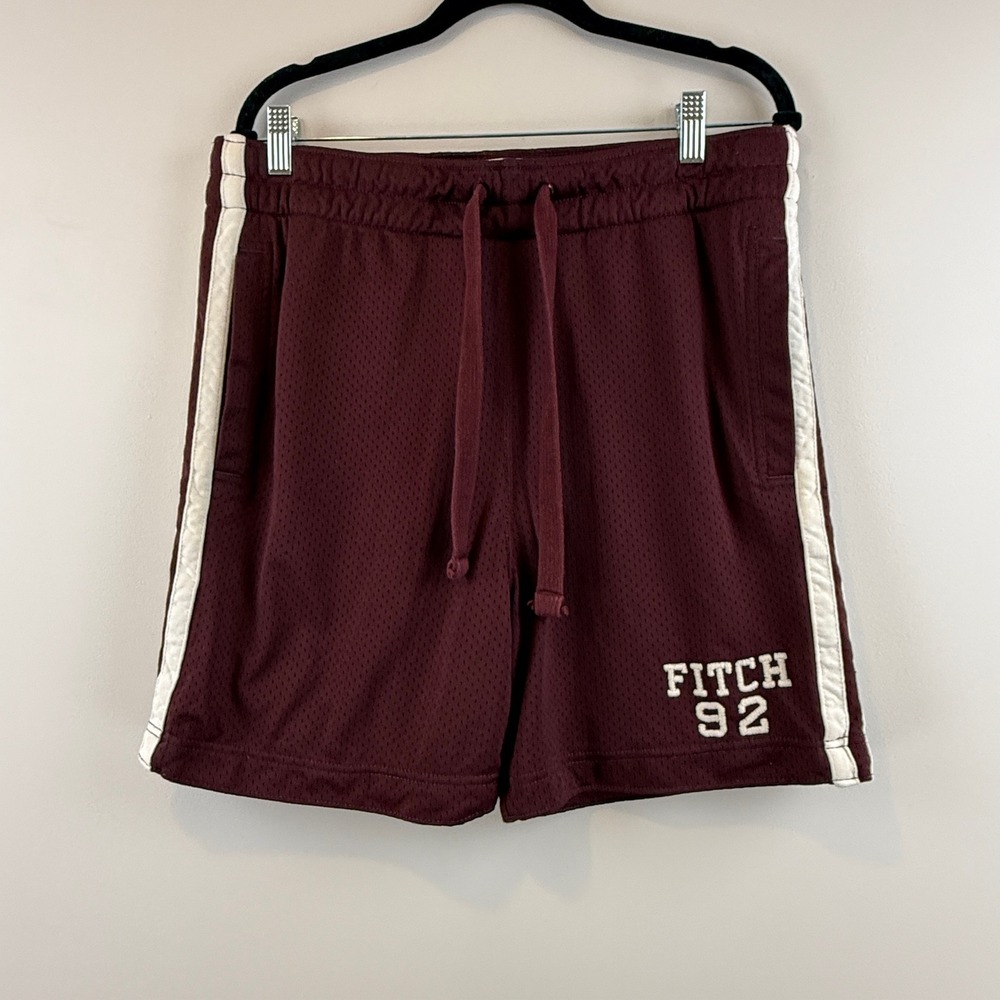 Abercrombie & Fitch Shorts Mens Medium Athleisure Collegiate Mesh Varsity Track